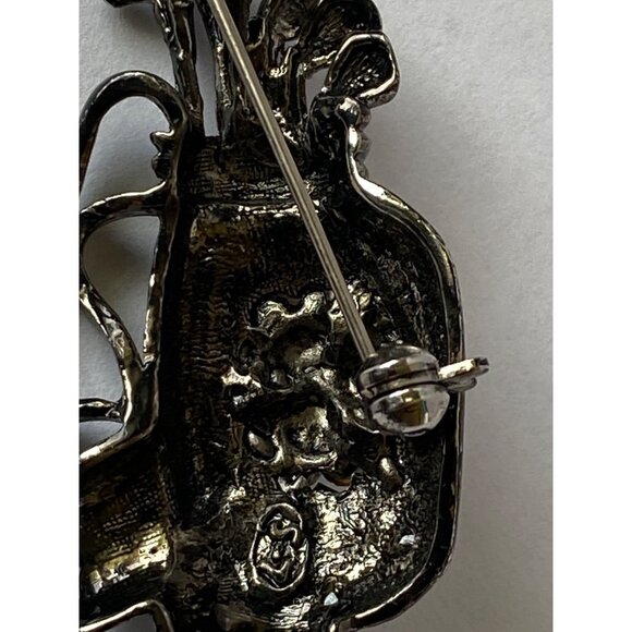 Vintage LS Golf Bag AB Rhinestone Brooch Pin Silver-Tone Sparkly Jewelry Accesso - Picture 7 of 10